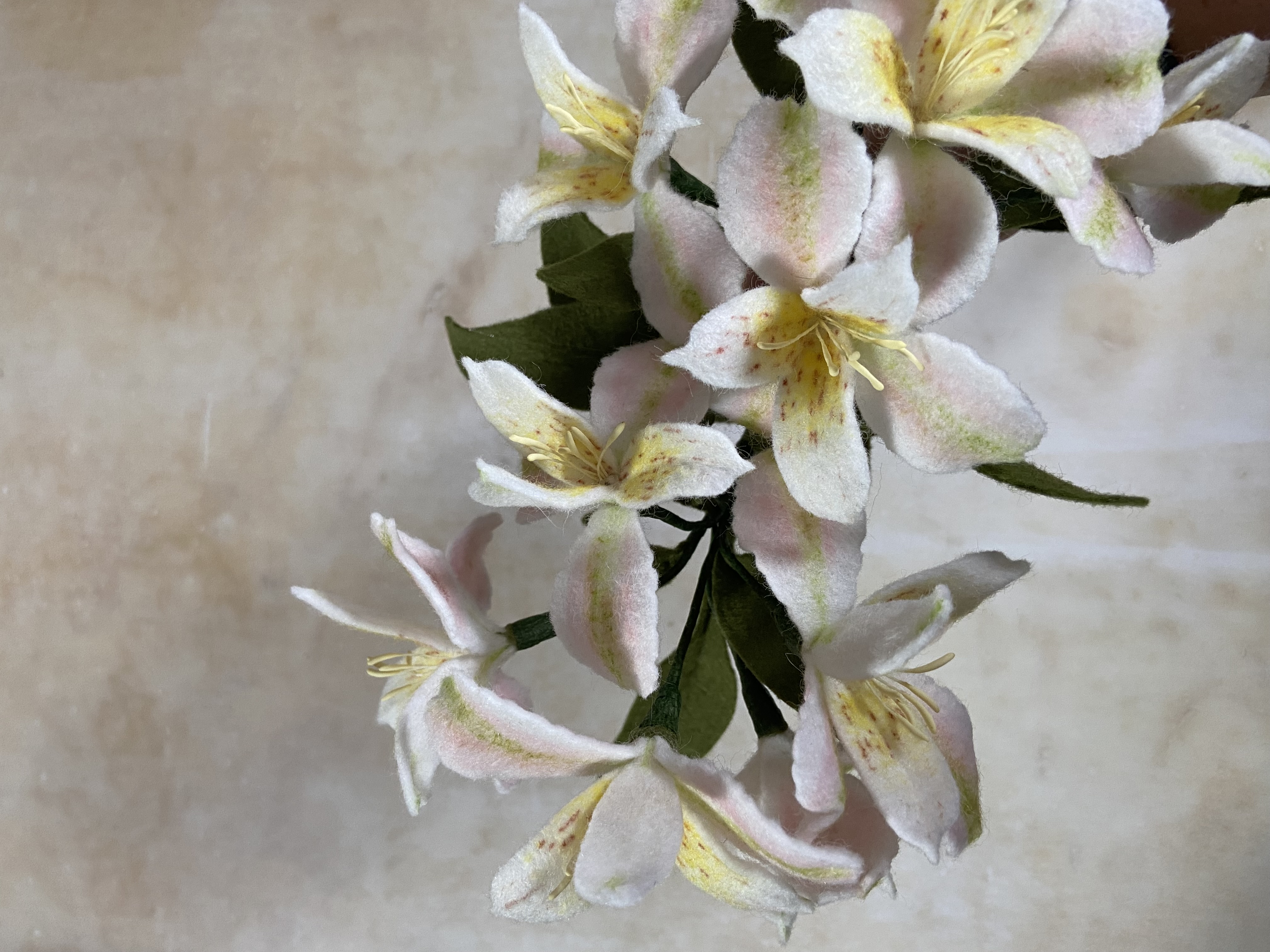 Handmade felt flowers